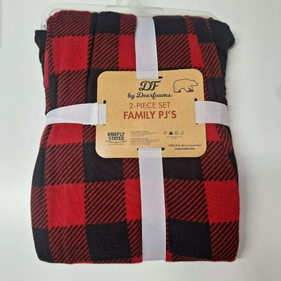 DF by Dearfoams Family PJs Pajama Buffalo Plaid Soft Polar Bear Ladies Womens XL - Picture 2 of 5